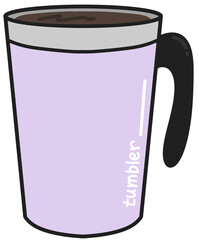 텀블러 컵 일러스트