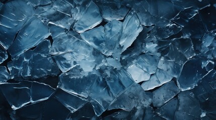 Cracked ice blue for background and texture design - obrazy, fototapety, plakaty