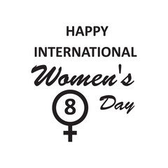 International Women's Day is celebrated on the 8th of March, creative design on white background..eps