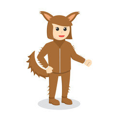 Woman With Werewolf Costume design character