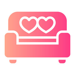 sofa gradient icon
