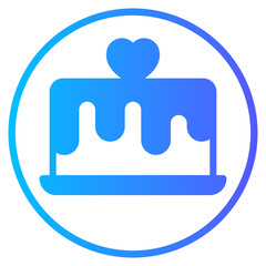 Obraz premium cake gradient icon
