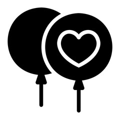 balloons glyph icon