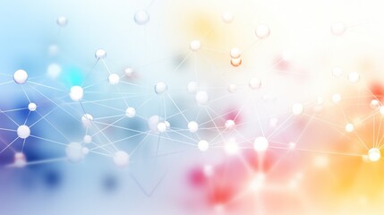 color abstract social network connection banner background concept 