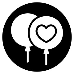 balloons glyph icon