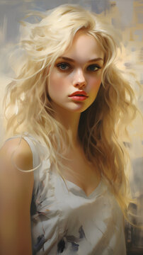 Beautiful blond woman, beautiful blond girl, bloond woman, blond girl, white hair, blond woman portrait