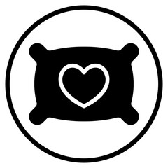 pillow glyph icon
