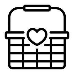 basket line icon