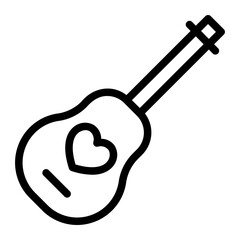 guitar line icon
