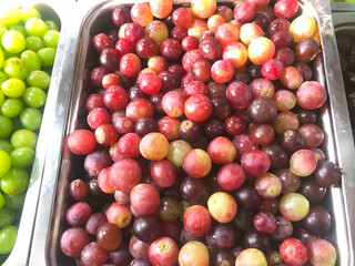 Bunch of grapes. Healthy fruits Red wine grapes