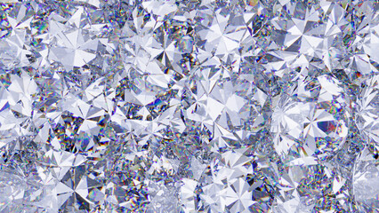 Group of round diamonds. Texture closeup. 3D illustration. 