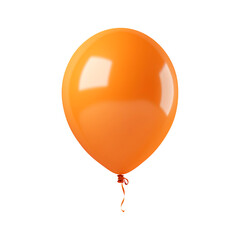 orange balloon isolated on white