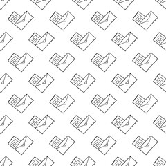 Seamless pattern with hand drawn heart doodle for decorative print, wrapping paper, greeting cards and fabric