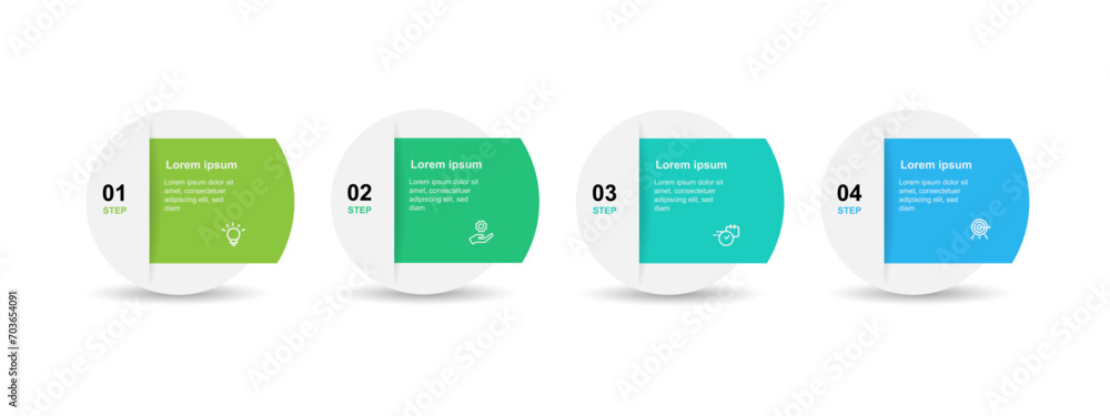 Poster design template infographic vector element