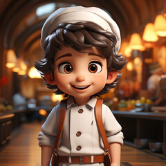 Cute chef design for a 3D