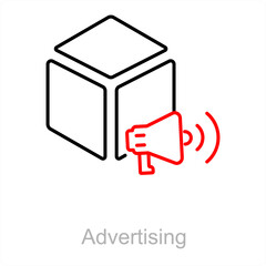 Advertising and advertise icon concept 
