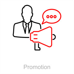 Fototapeta na wymiar Promotion and advertise icon concept 