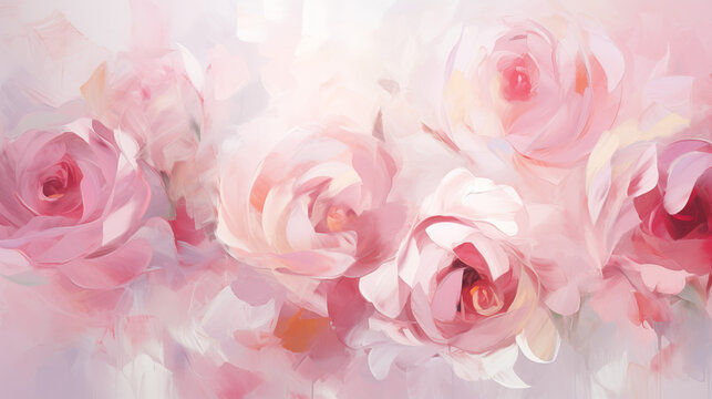 Abstract roses art background