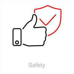 Safety and secure icon concept 