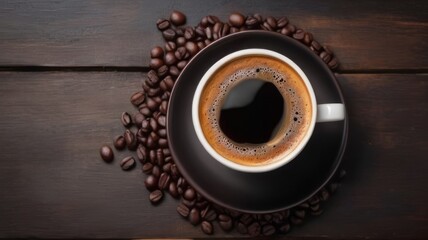 Black Coffee Top View Background

