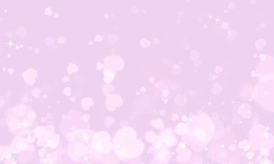 Valentines Day With Blur Bokeh Heart and Pink Background Design