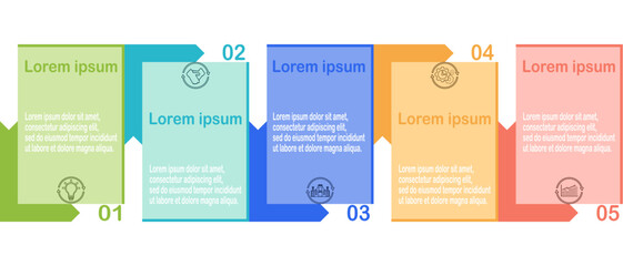 Business concept with 5 options, steps.Presentation business infographic template with icons.You can used for process diagram, presentations, workflow layout, banner, flow chart.
