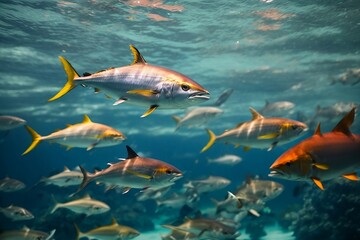 Amazing tuna fish background design for world tuna day 2024