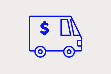 transportation of funds illustration. Vector illustration.	
