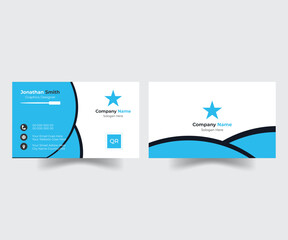 card design, Simple modern business card template collection, Blue modern creative business card and name card, horizontal simple clean template vector design, layout in rectangle size.