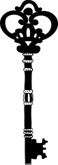 Hand Drawn Abstract Key Magic Element
