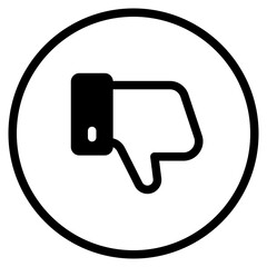 thumb down, bad review