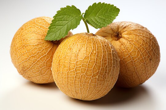  close up a Monk fruit fruit isolated on white background