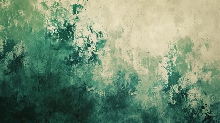 Grunge Background Texture in the Style Forest Green and Ivory - Amazing Grunge Wallpaper created with Generative AI Technology - obrazy, fototapety, plakaty