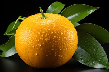  close up a orange fruit isolated on white background 