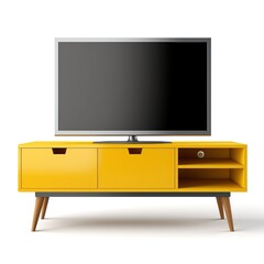 TV stand yellow