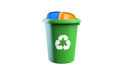 recycling bins isolated on transparent background