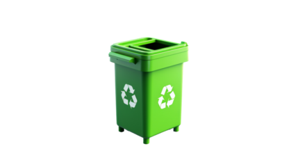 recycling bins isolated on transparent background