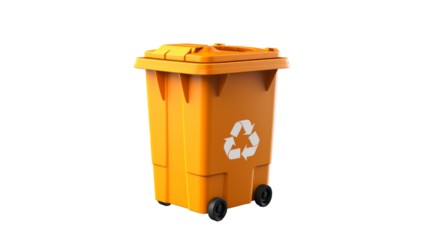 recycling bins isolated on transparent background