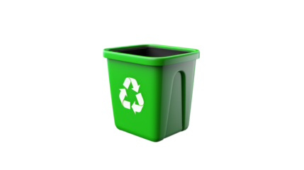 recycling bins isolated on transparent background