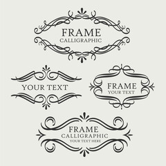 Ornate vintage frames and scroll elements
