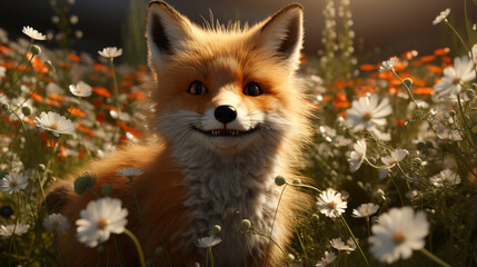 Obraz premium red fox in the forest