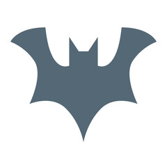 ハロウィン、こうもりを表すカラースタイルのアイコン