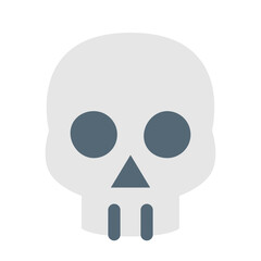 ハロウィン、ドクロを表すカラースタイルのアイコン