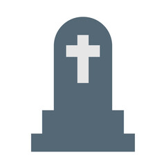 Obraz premium ハロウィン、墓、墓石を表すカラースタイルのアイコン
