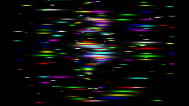 Colorful waves motion graphics plain black background