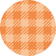 丸く切り抜いたチェック柄