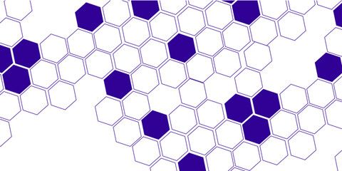 Illustration of hexagon pattern is abstract pattern arranged of hexagon from shape of beehive and honeycomb