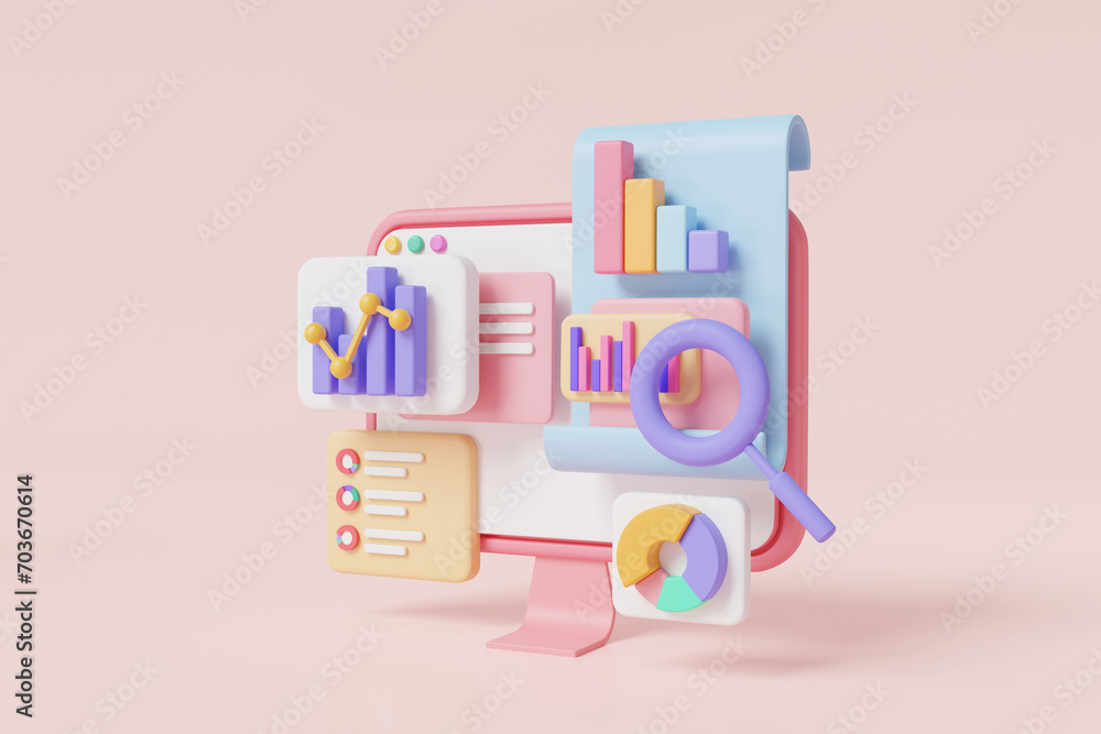 Poster data analysis concept. optimization statistics diagrams graph, business strategy and action plan, ta