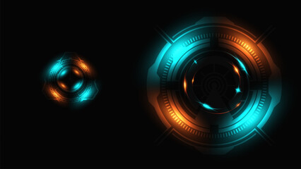 Vortex hologram wallpaper with futuristic technology design