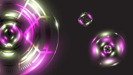 Vortex hologram wallpaper with futuristic technology design